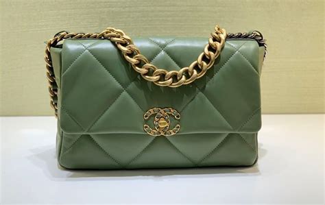 chanel 19 olive green|chanel 19 purses.